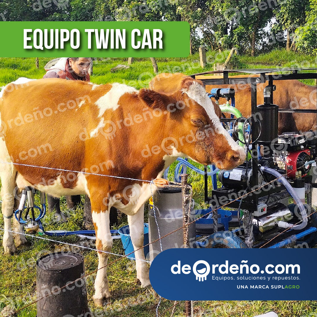 Equipo de Ordeño 🐄 1 y 2 puestos - Twin Car Linea Premium + ENVIO GRATIS 🚚