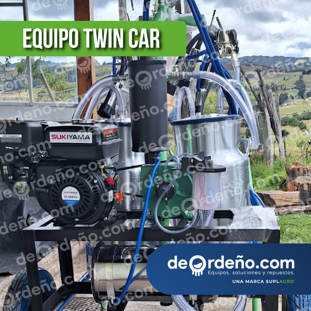 Equipo de Ordeño 🐄 1 y 2 puestos - Twin Car Linea Premium + ENVIO GRATIS 🚚