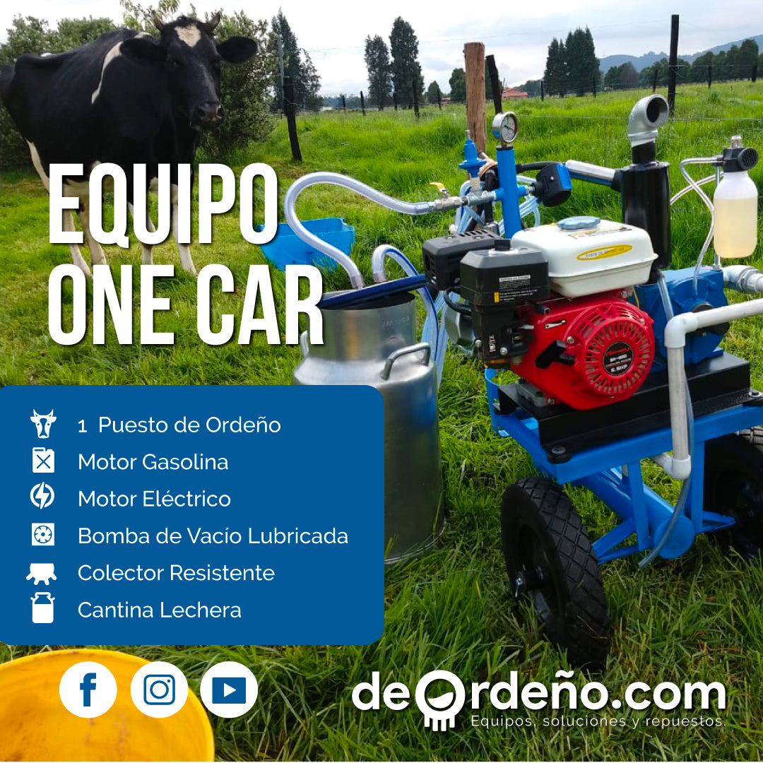 Equipo de Ordeño 1 puesto - Eléctrico o Gasolina - One Car