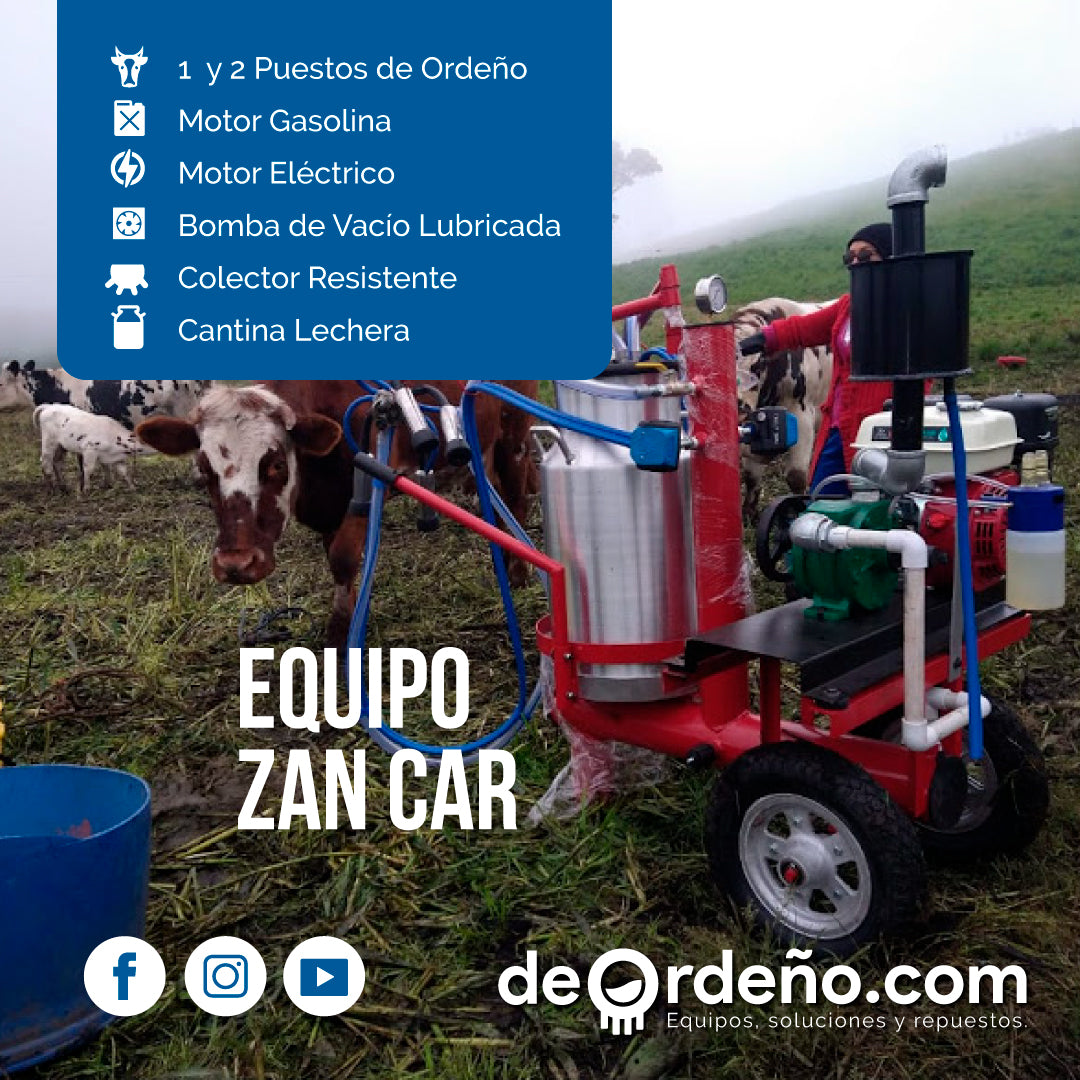 Equipo de Ordeño 🐄 de 1 y 2 puestos - Zan Car + ENVIO GRATIS 🚚.