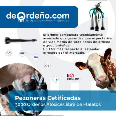 Pezoneras de ordeño bovinos & búfalas adaptables a Delaval 016U + ENVIO GRATIS 🚚