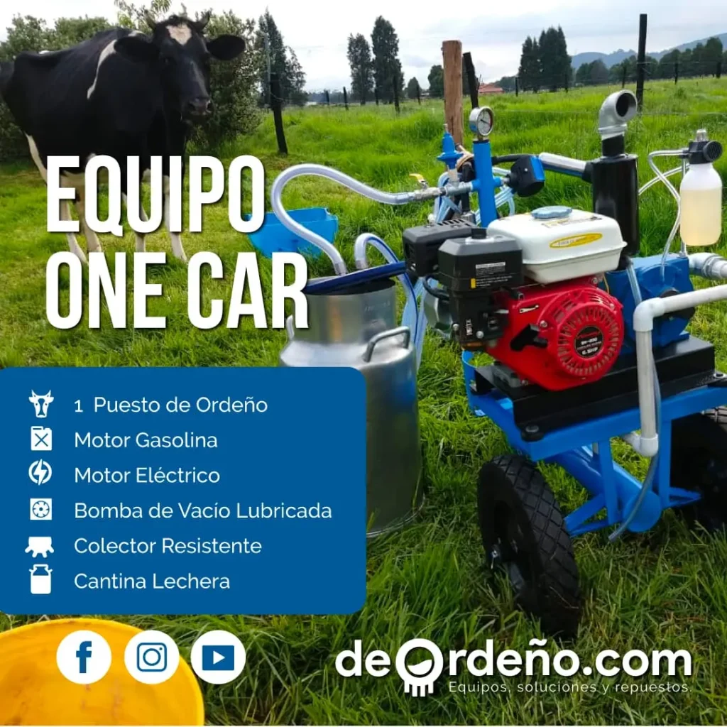 Equipo de Ordeño One Car - 1 y 2 puestos + OBSEQUIO + PAGUE AL RECIBIR 🚚